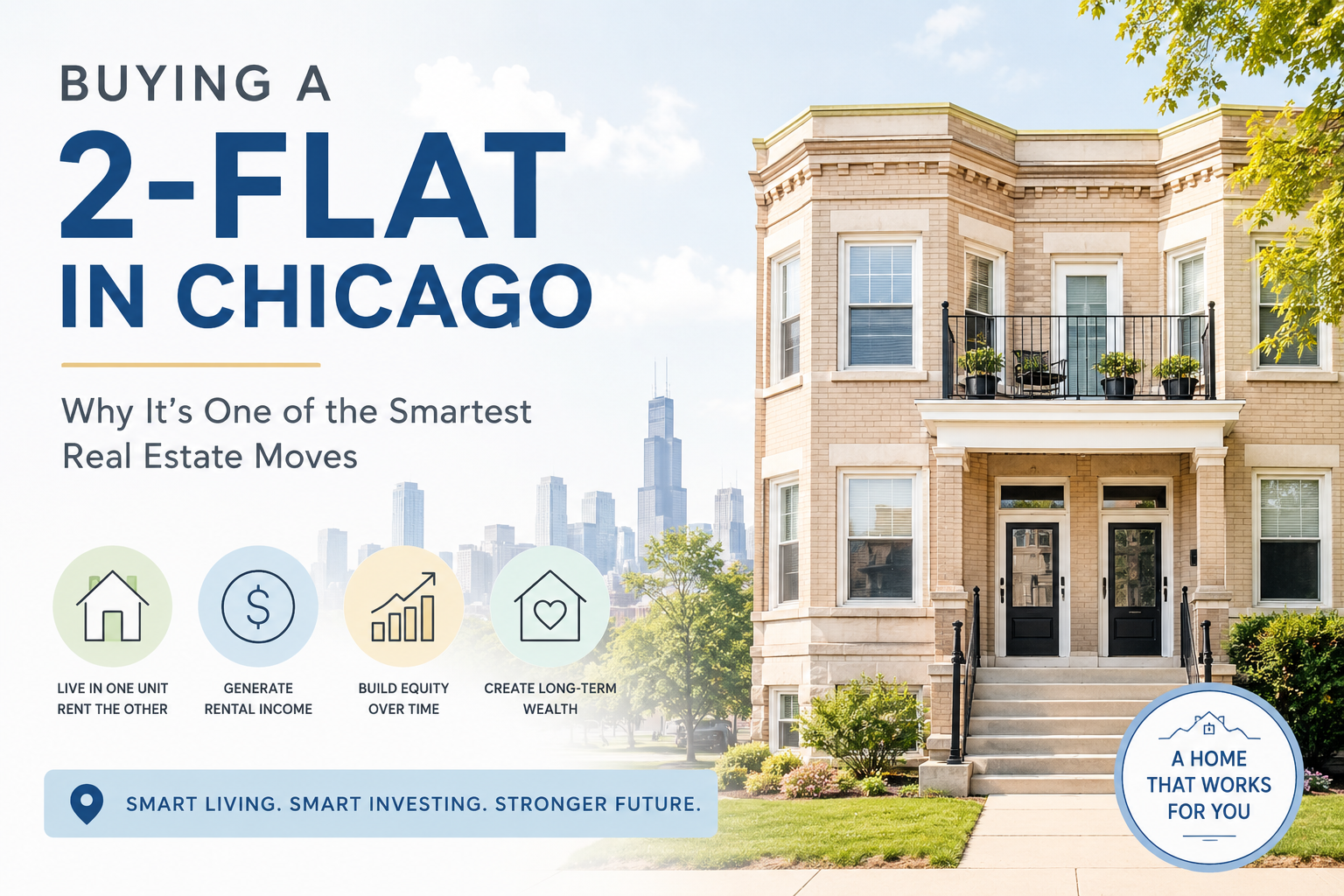 Buying a 2-flat in Chicago through house hacking to generate rental income and build long-term wealth.